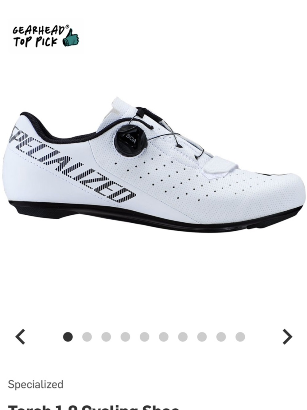 Specialized White and Black Road Cycling Shoe - brand new
